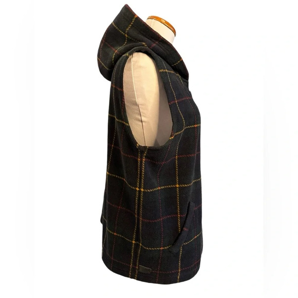 Ralph Lauren Black Label Plaid Fleece Vest Hoodie - Picture 7 of 9